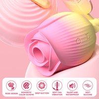 Rose Hand-Held Sucking Vibrating Vibrator - Lurevibe