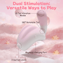 LOVETIDE Chang'e Rabbit Dual-Action Clitoral Suction & 180° Rotating G-Spot Vibrator Set - Lurevibe