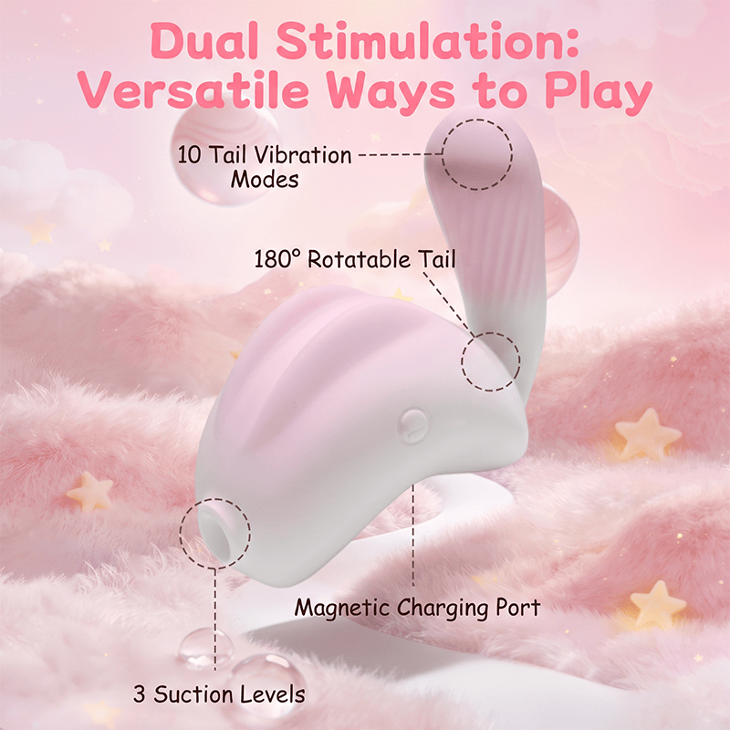 LOVETIDE Chang'e Rabbit Dual-Action Clitoral Suction & 180° Rotating G-Spot Vibrator Set - Lurevibe