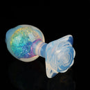 Aurora Rose Petal Crystal Silicone Anal Plug with Jeweled Base - Lurevibe