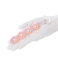 Iridescent Aurora Heart-Shaped Anal Bead Plug - Lurevibe
