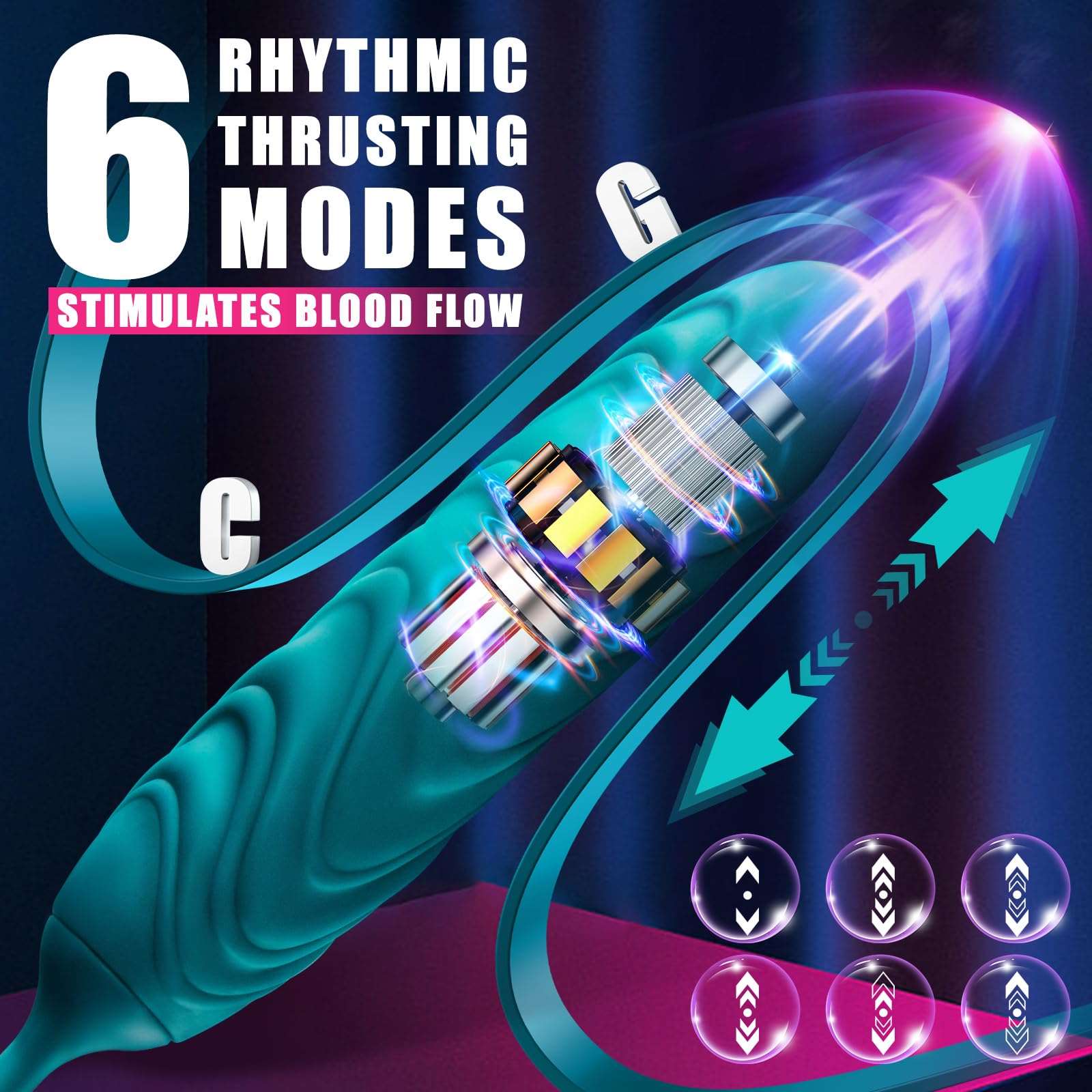 Lurevibe - Big Mouth 3in1 Rose shaped Vibrator With 9 Tongue Licking & 6 Thrusting G Spot Dildo - Lurevibe