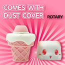 Peachy Bunny Ice Cream Cone Clitoral Suction Heating Vibrator - Lurevibe