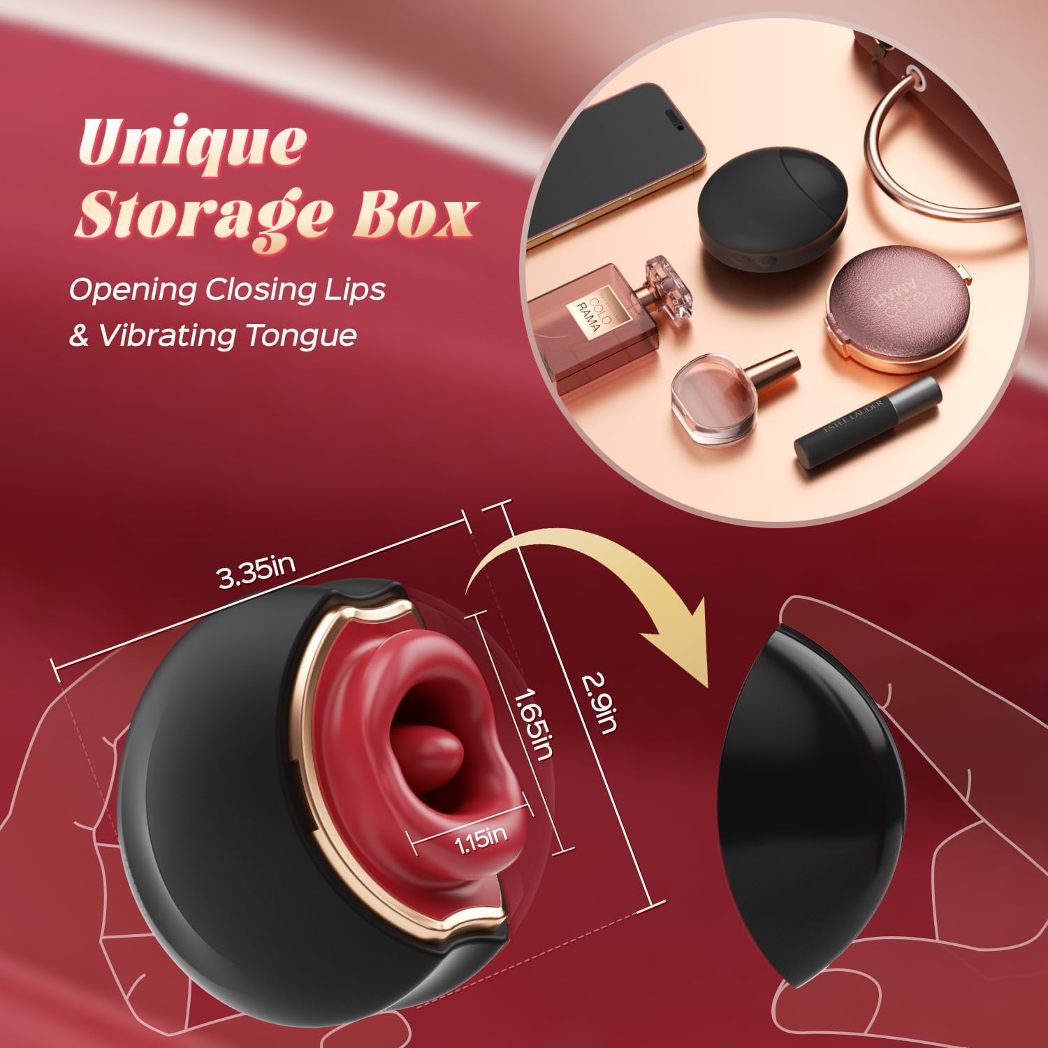 Upgraded Rose Mouth-Shaped Biting Clit Nipple Stimulation Vibrators - Lurevibe