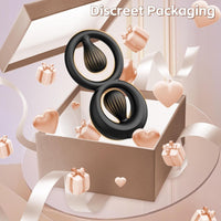 Vibrating Dual Cock Ring with Adjustable Beads - Lurevibe