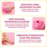 Rose Hand-Held Sucking Vibrating Vibrator - Lurevibe