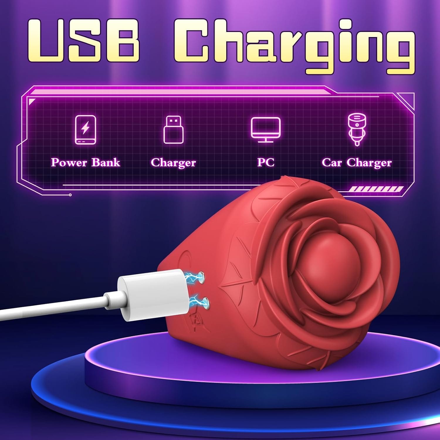 Rose Mini Vibrator Clitoral Nipple Stimulator for Couple flirting - Lurevibe