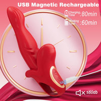Alice 3 In 1 Thrusting Vibrating Rabbit G Spot Vibrator - Lurevibe