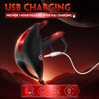 Lurevibe -Bunny RIng Vibrating Cock Ring with 2 Penis Ring Penis Sleeve Mens Sex Toys - Lurevibe