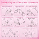 Double Ended Vibrating Rose Dildo Anal Dildo with 10 Vibrating Modes - Lurevibe