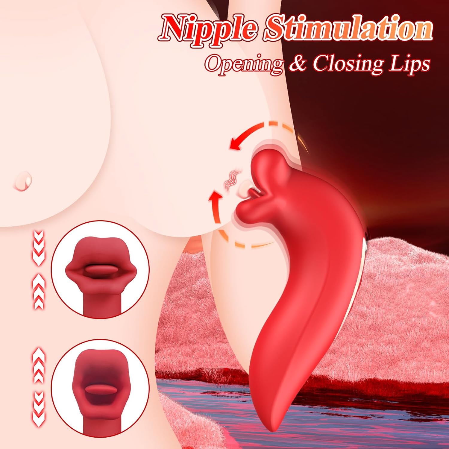 Rose Muncher - handheld Clitoral Vibrator for Oral Sex Pleasure - Lurevibe
