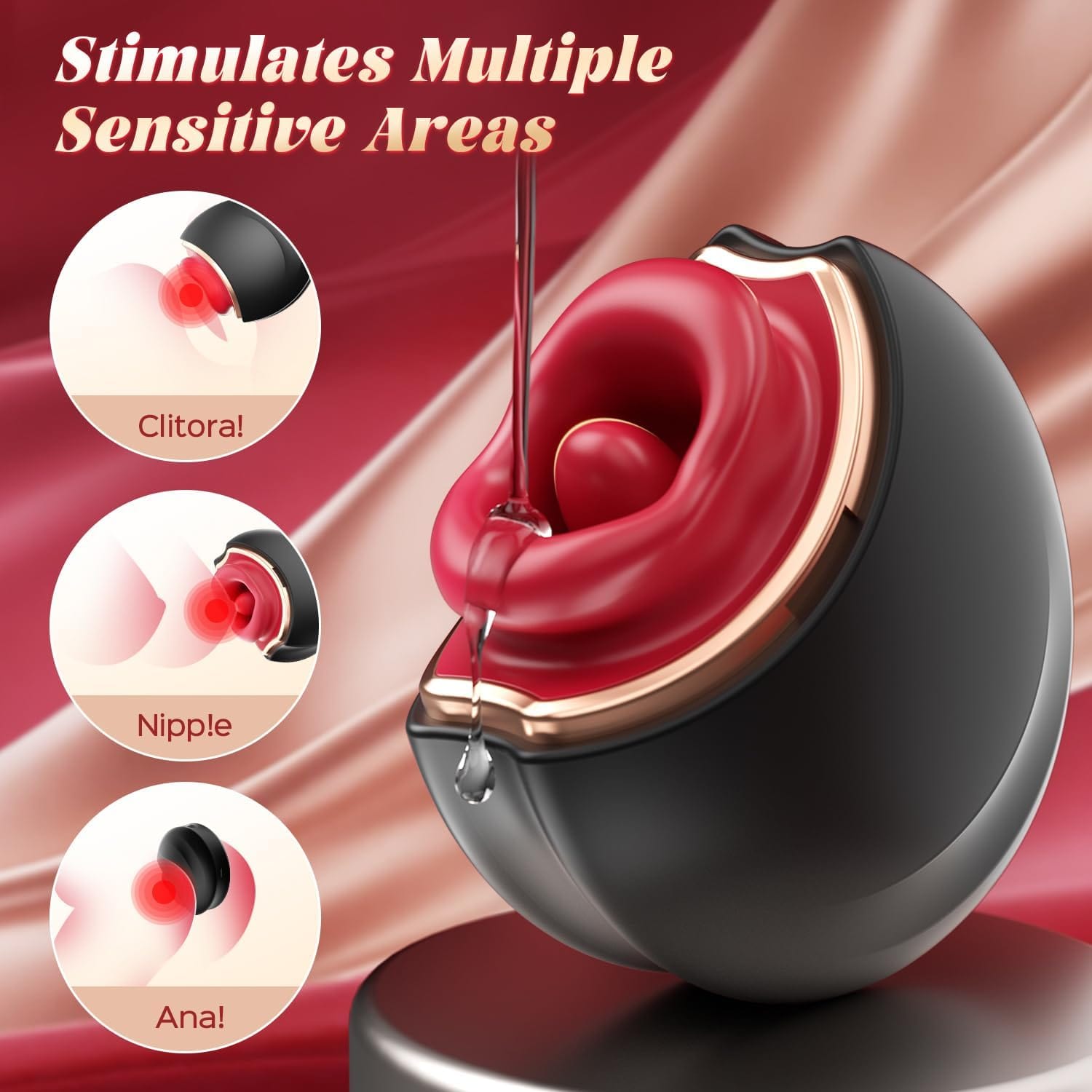Upgraded Rose Mouth-Shaped Biting Clit Nipple Stimulation Vibrators - Lurevibe