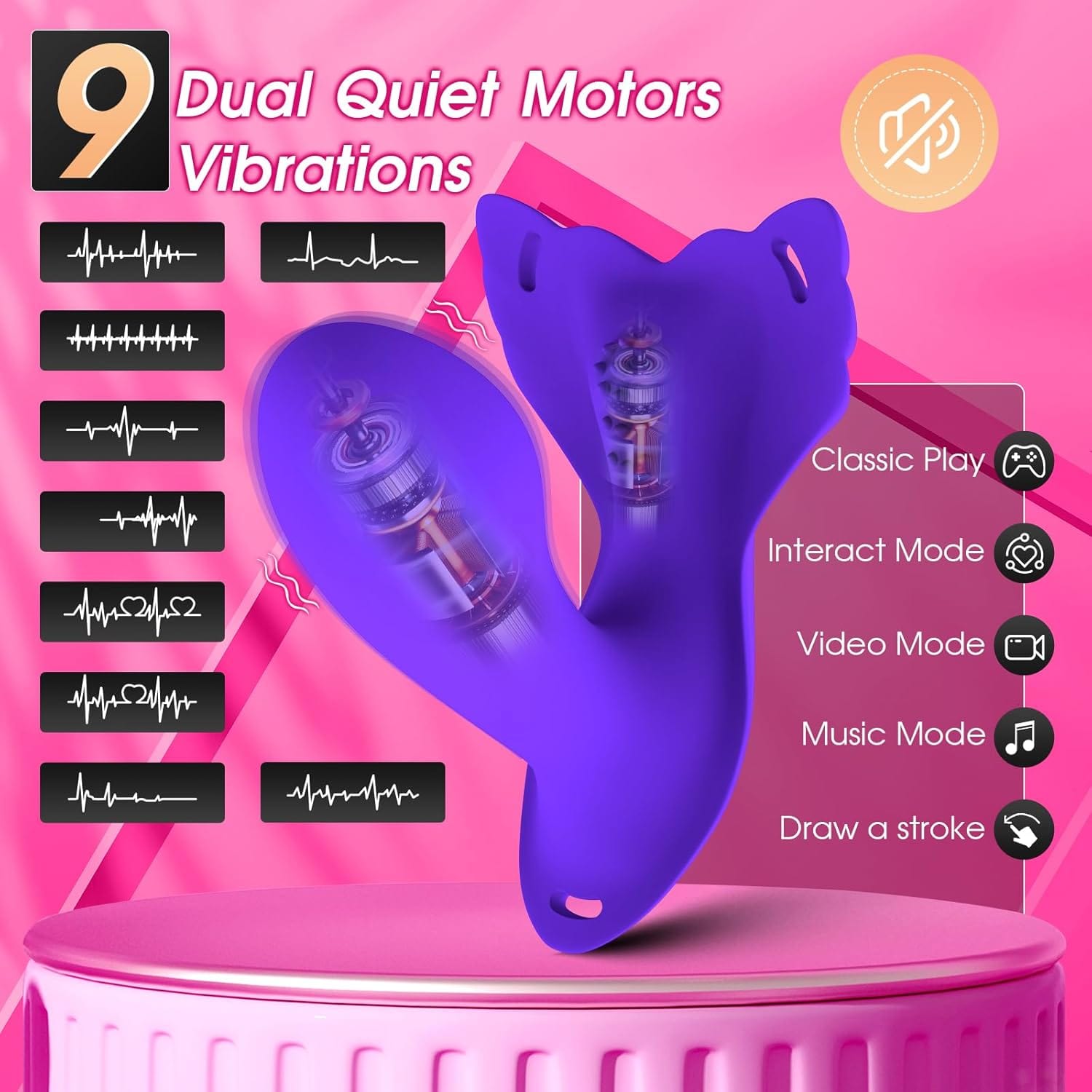 Panty Wearable Vibrator Insert Dildo Womens Sex Toys with 9 Vibrations - Lurevibe