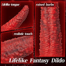 9.5-inch Realistic Monster Tongue Thrusting Dildo Vibrator With Remote Control - Lurevibe