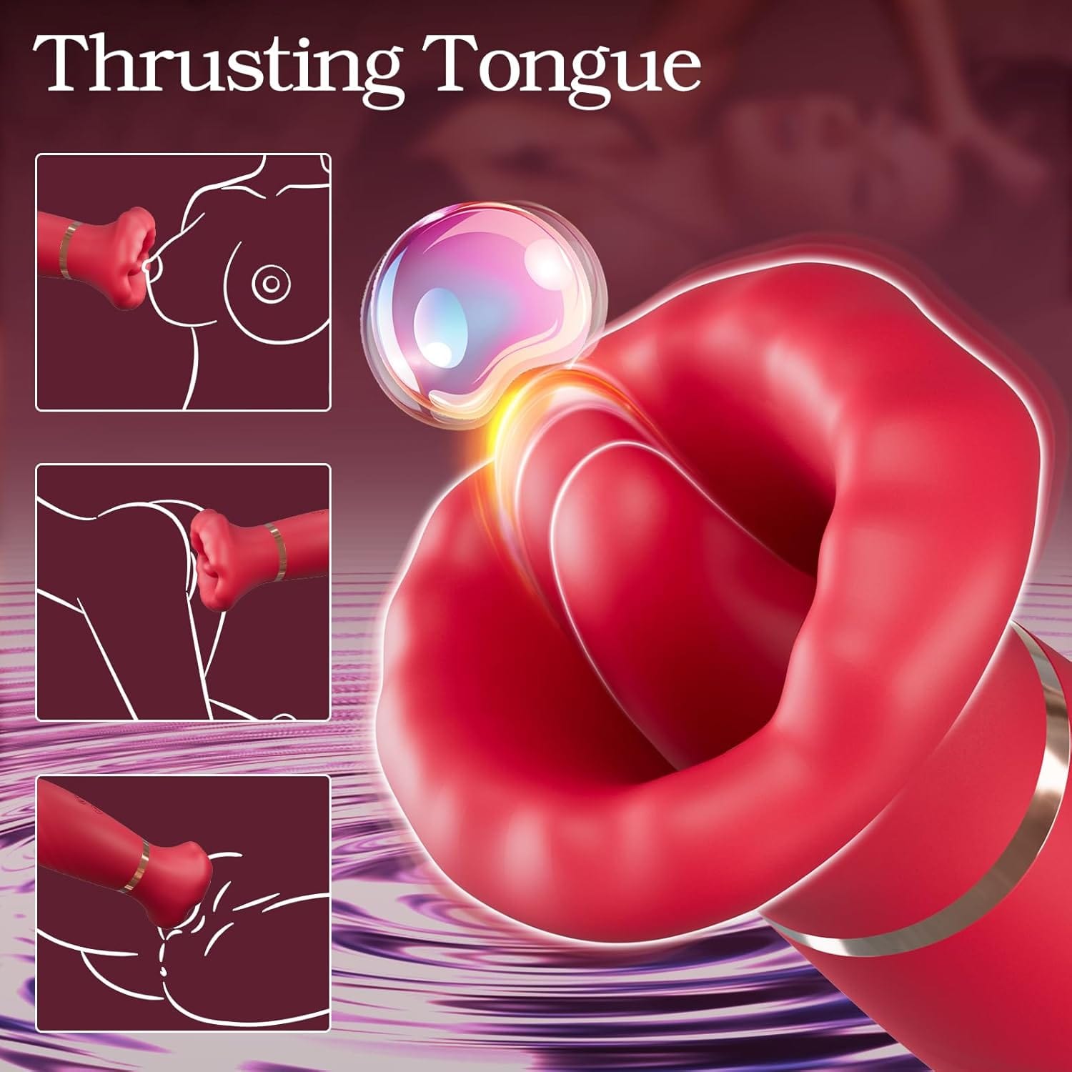 Oral Love 3 Tongue Thrusting Licking Clit Stimulation Vibrator
