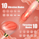 Mushroom 2 Pro Clit Nipple Vibration G Spot Thrusting Vibrator - Lurevibe