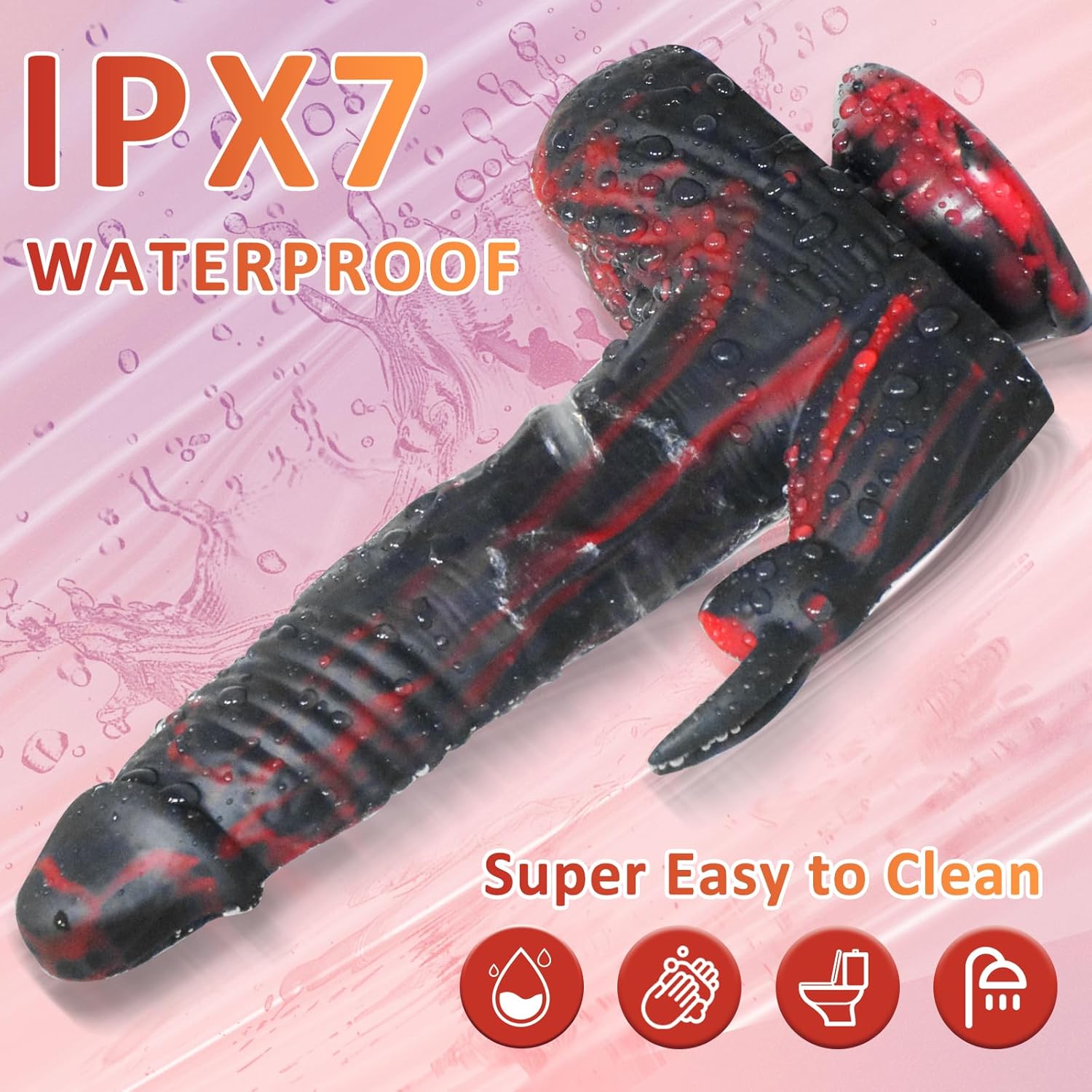 8.26In Rabbit Thrusting Rotation Realistic Dildo Clit G-Spot Vibrator - Lurevibe