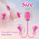Rabbit Neck-hanging Nipple Clamps Vibrator With APP Control For Couple - Lurevibe