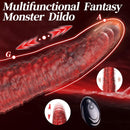9.5-inch Realistic Monster Tongue Thrusting Dildo Vibrator With Remote Control - Lurevibe