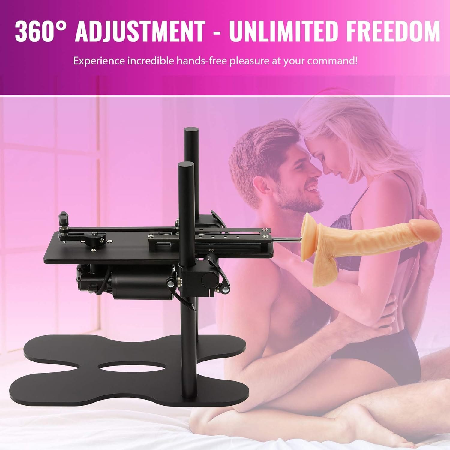 Automatic Sex Machine Gun Realistic Dildo 120W Powerful 360° Adjustable with 1 Remote Control - Lurevibe