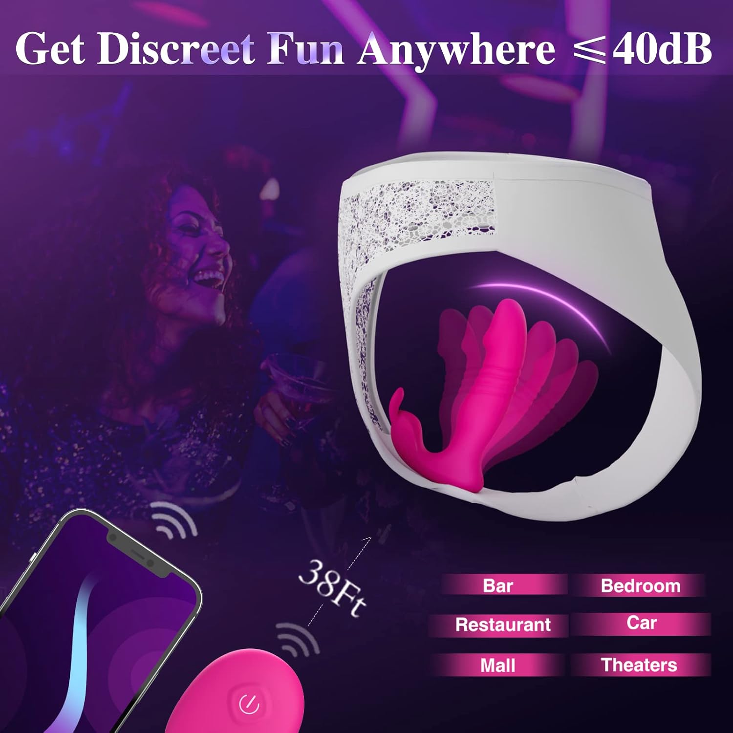 3 In 1 Bunny Wearable Thrusting G Spot Vibrator App Remote Control - Lurevibe