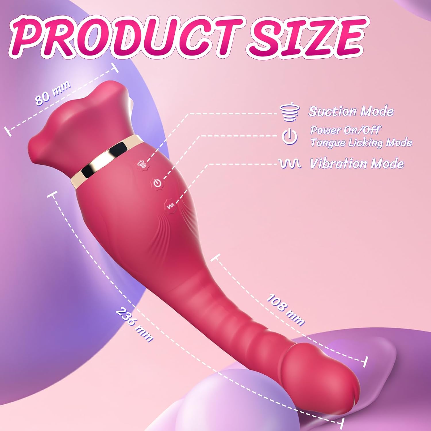 Big Mouth rotating tongue suction Vibrator G Spot Dildo Sex Toys for Women - Lurevibe