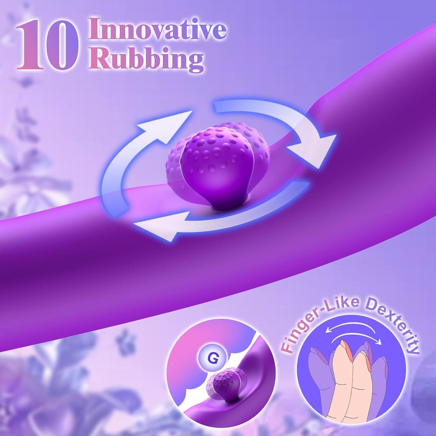 3 In 1 Rabbit Vibrator 360°Rotation Clitoral G Spot Stimulator - Lurevibe