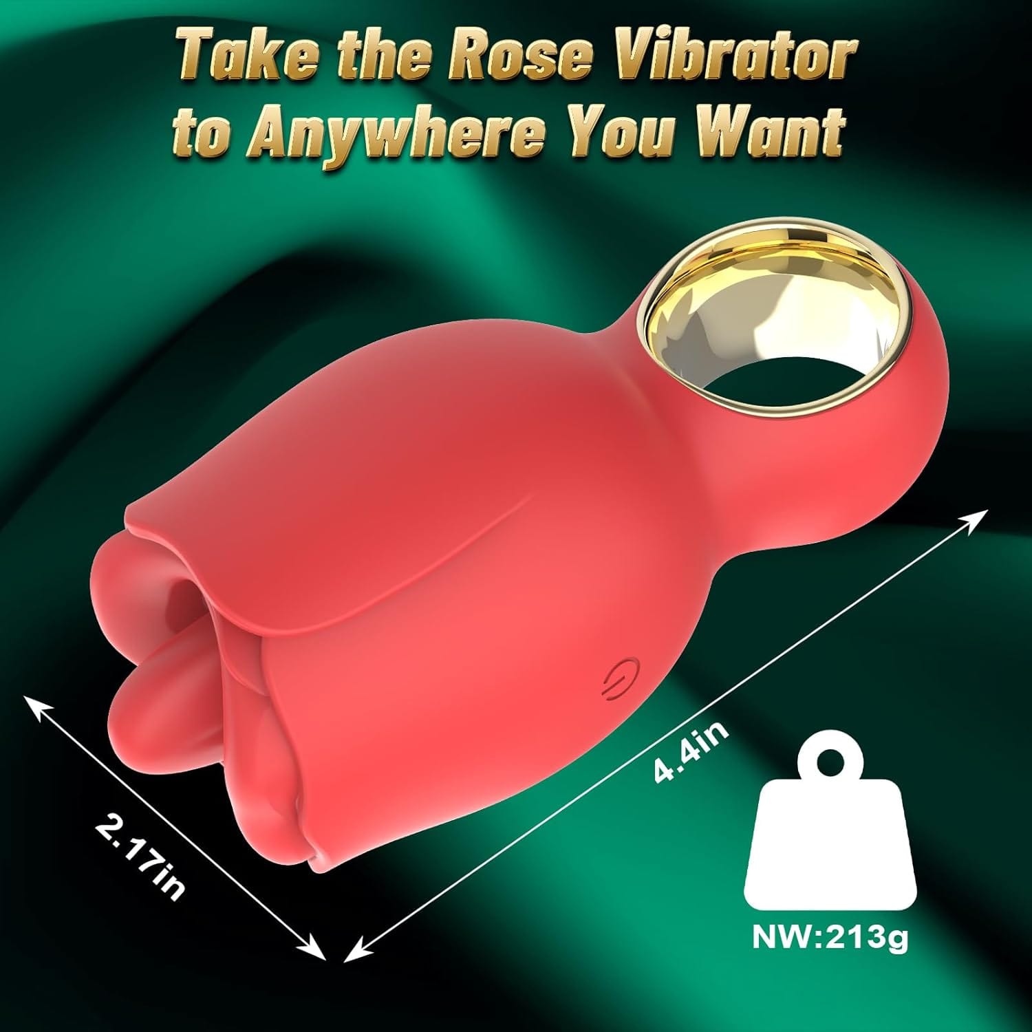 Rose Sex Toy with 360° Rotated Licking Tongue Mouth - Lurevibe