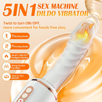 Honey 7 Thrusting Heating Sex Machine Vibrator with Sucker - Lurevibe