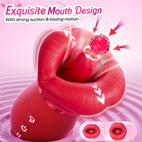 Lurevibe - 4IN1 Mouth Sucking Vibrator Rose Sex Toy - Lurevibe