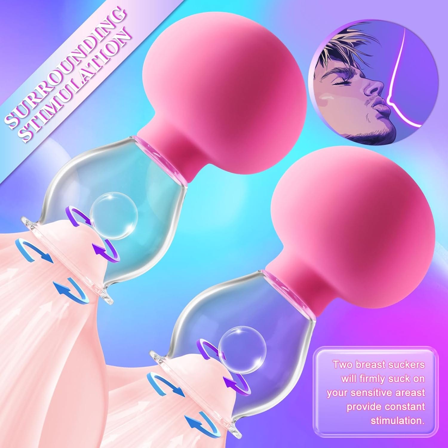 BDSM Manual Suction Nipple Stimulator (1 Pair) - Lurevibe