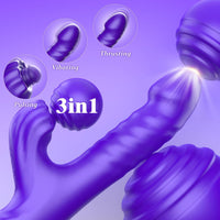 APP-Controlled 9 Pulsing Thrusting Rabbit G Spot Vibrator - Lurevibe