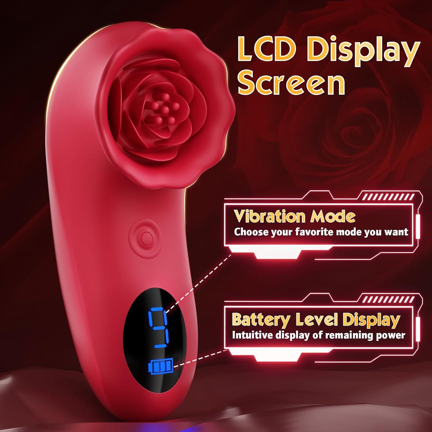 Rose Sex Toy Mini Vibrator for Womens Tapping Vibrating sex toy - Lurevibe