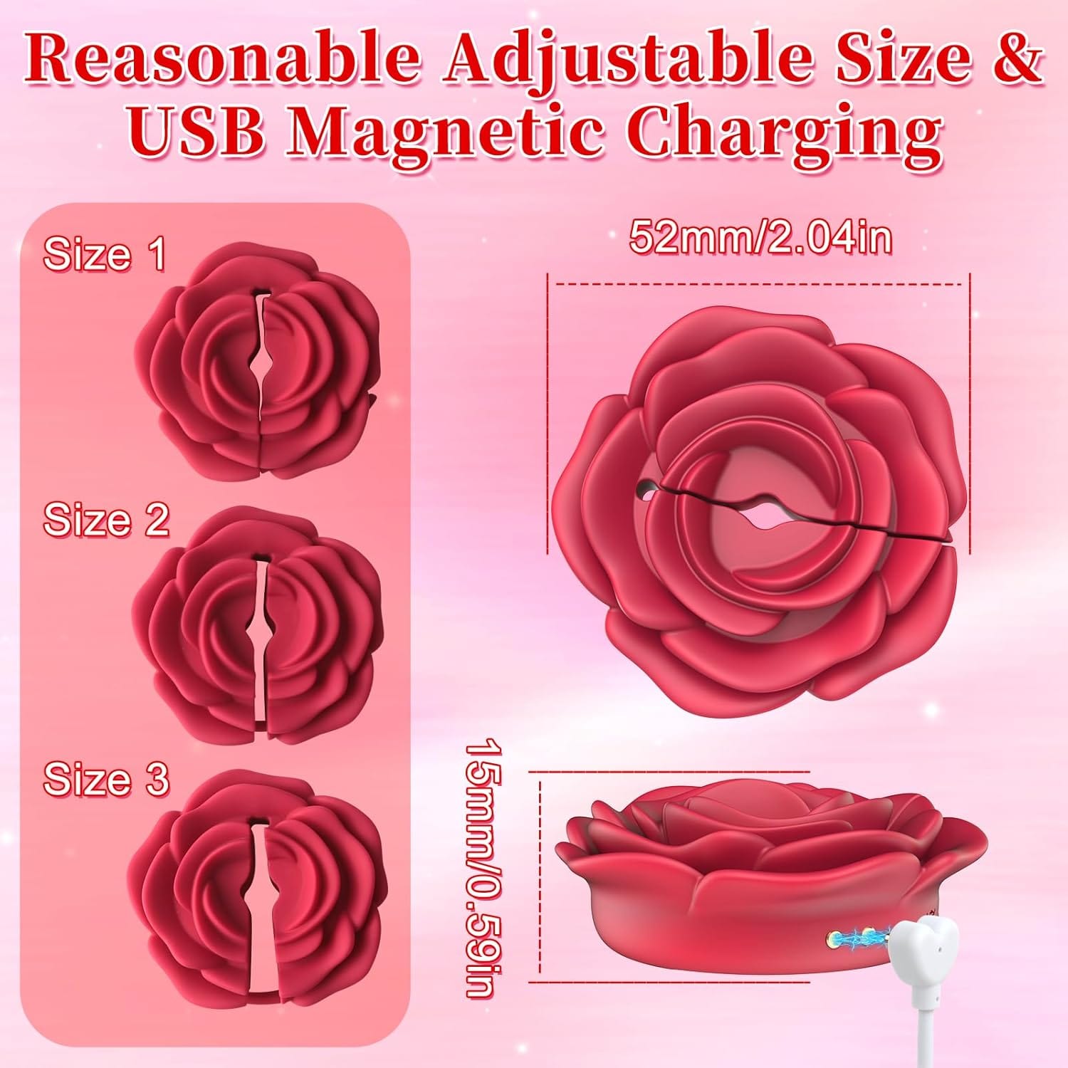 Rose Nipple Clamps Vibrator Sex Toys Remote Control Sex Toy - Lurevibe