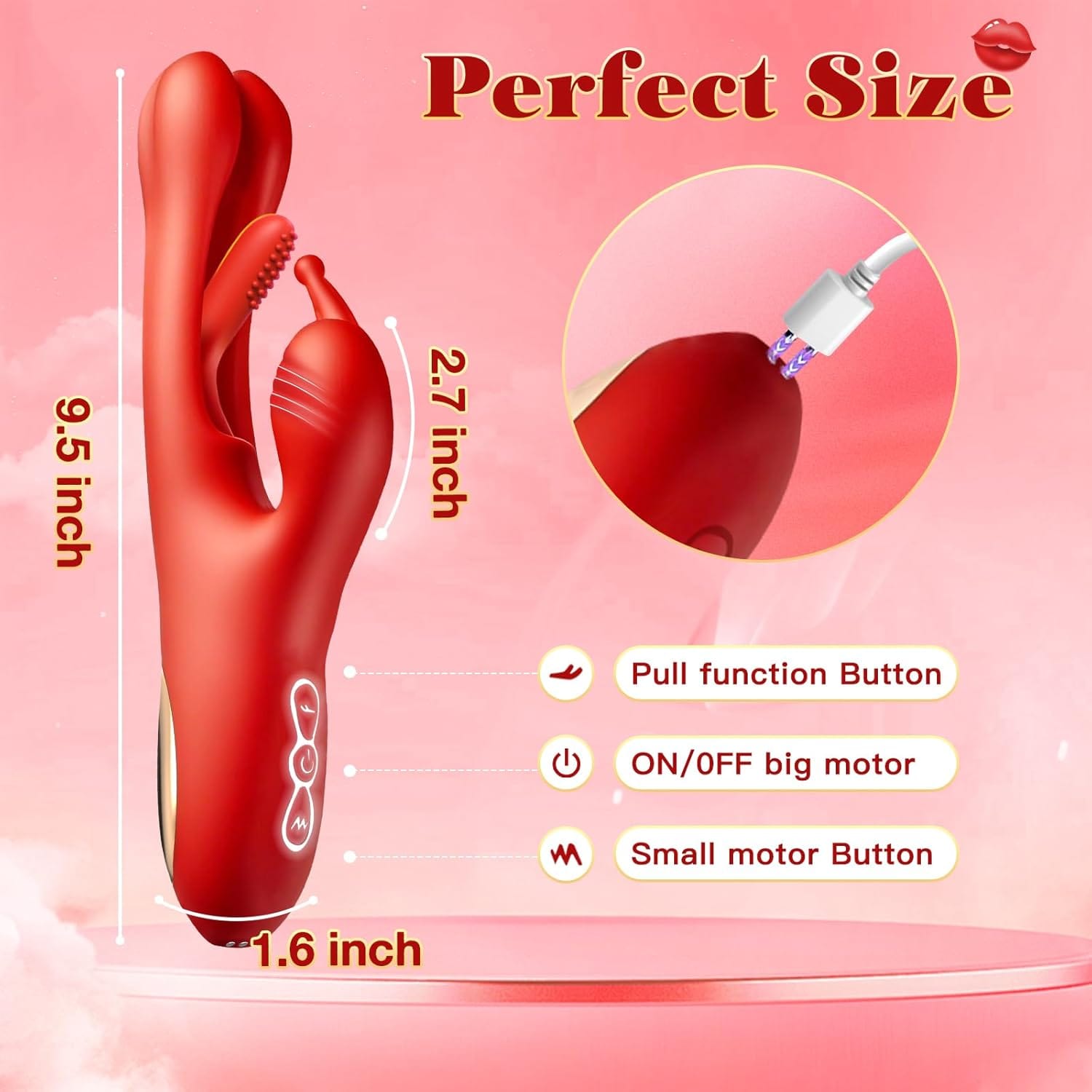 3 IN 1 Rabbit Flapping G Spot Clitoral stimulation Vibrator - Lurevibe