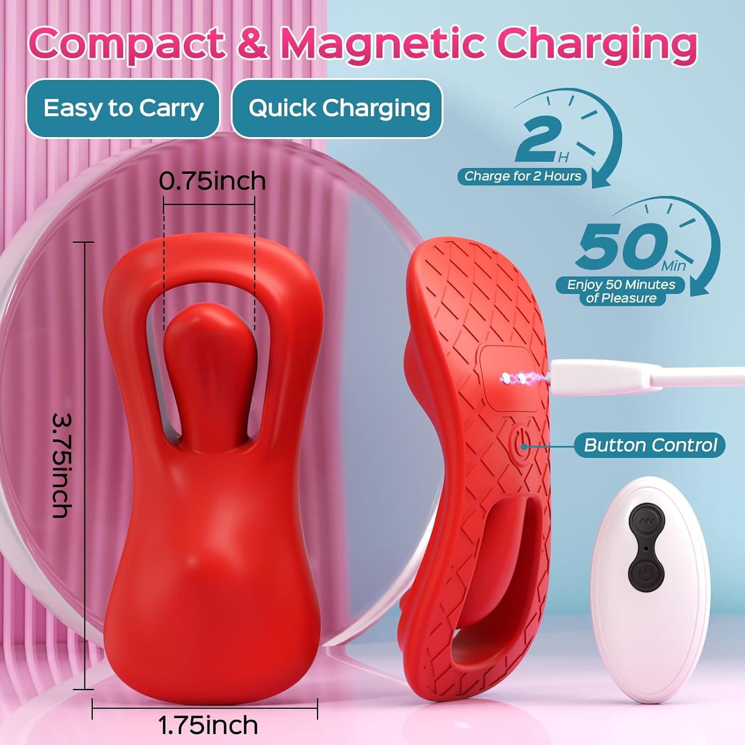 Tongue Wearable Clitoral Stimulation Vibrator with Remote & APP Control - Lurevibe
