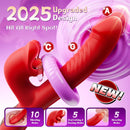 Upgraded Rose Muncher 5 In 1 Thrusting Clitoral G Spot Vibrator - Lurevibe