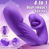 Rose Muncher Mouth Biting Tapping Ultimate Pleasure G Spot Vibrator - Lurevibe