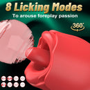 Rose Sex Toy with 360° Rotated Licking Tongue Mouth - Lurevibe