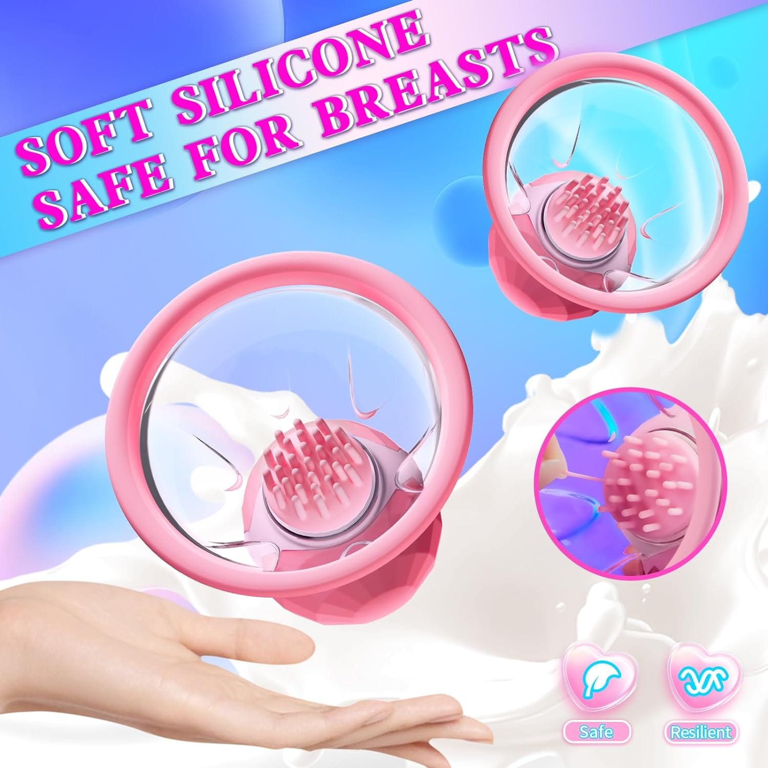 Nipple Rotation Vibrator Breast Suckers Massager for Women - Lurevibe