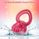 Lurevibe - 2 in 1 Vibrating Cock Ring Rose Vibrator - Lurevibe