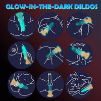 10.6In Luminous Dragon Monster Dildo Vibrator Remote Control With 10 Thrusting & Vibration - Lurevibe
