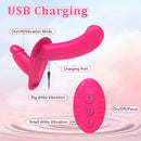 Lesbian Strap-on Dildo Vibrator Double-ended Dildo with Remote Control - Lurevibe