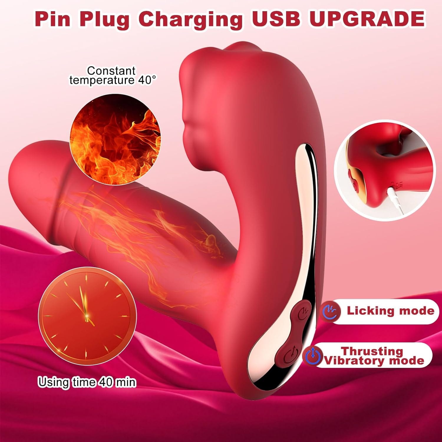 Mouth Licking Thrusting Wearable G spot Vibrator with App Control - Lurevibe