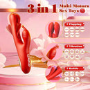 3 IN 1 Rabbit Flapping G Spot Clitoral stimulation Vibrator - Lurevibe
