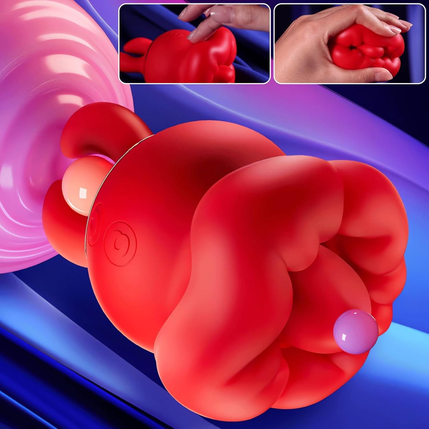 Big Mouth 2 In 1 Tongue Vibrator Clitoral Vibrator with 10 Tongue Licking Vibrating Modes - Lurevibe