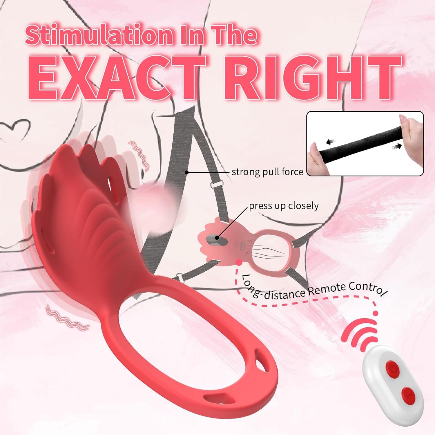 Wearable Panty Vibrator Vibrating Penis Ring Clitoral Stimulator with 9 Vibration Modes - Lurevibe