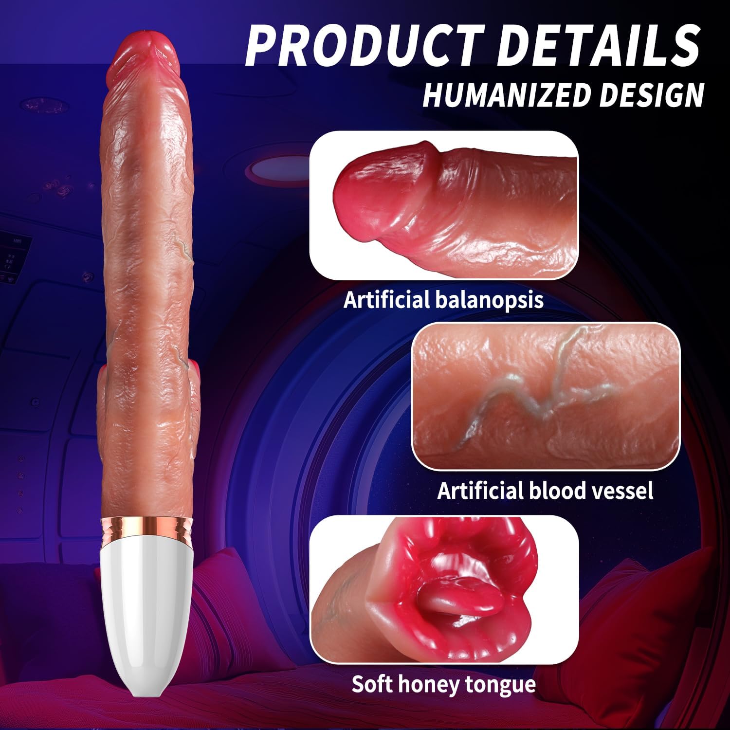 11.6-inch Realistic Dildos G Spot Vibrator Thrusting Vibrator Dildo - Lurevibe