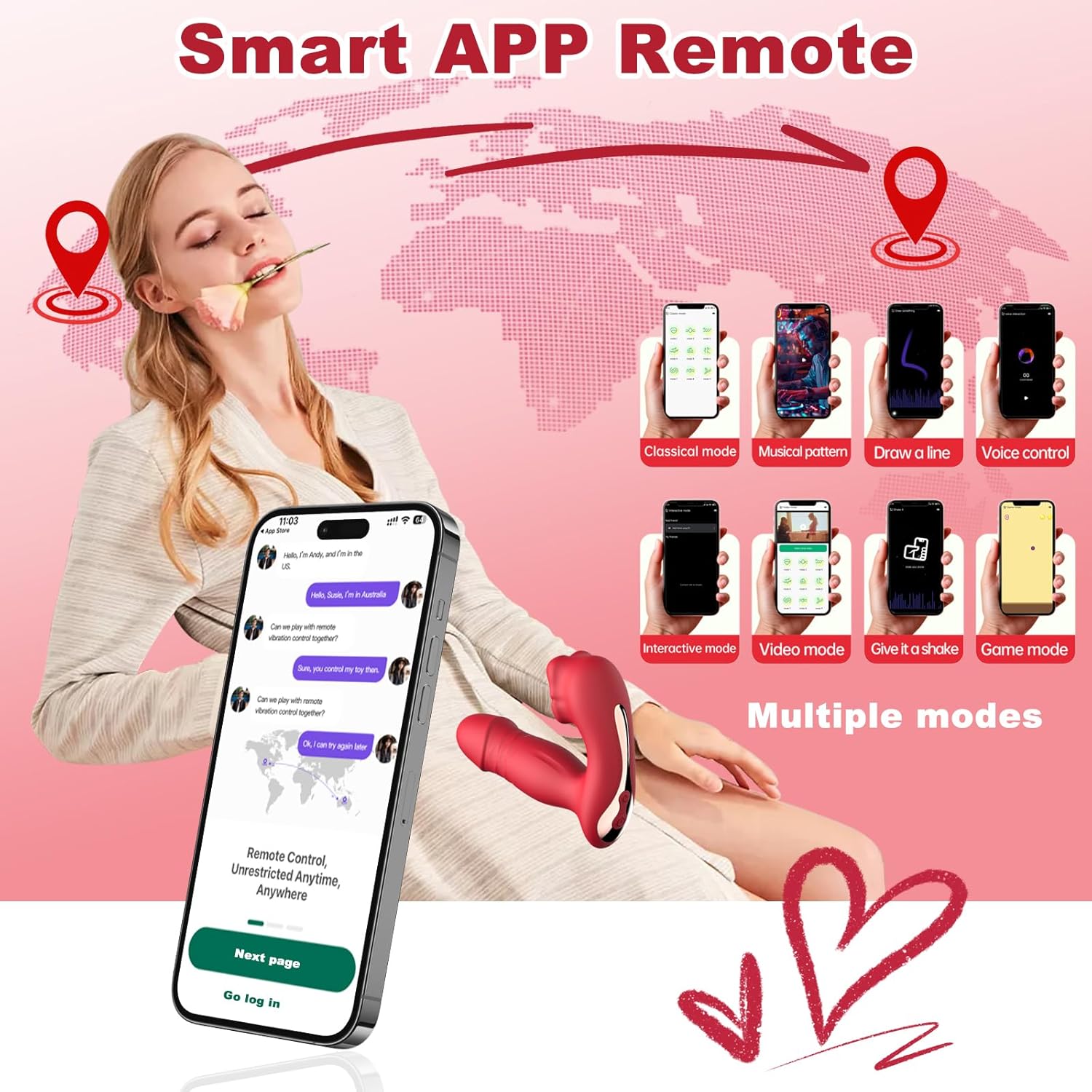 Mouth Licking Thrusting Wearable G spot Vibrator with App Control - Lurevibe