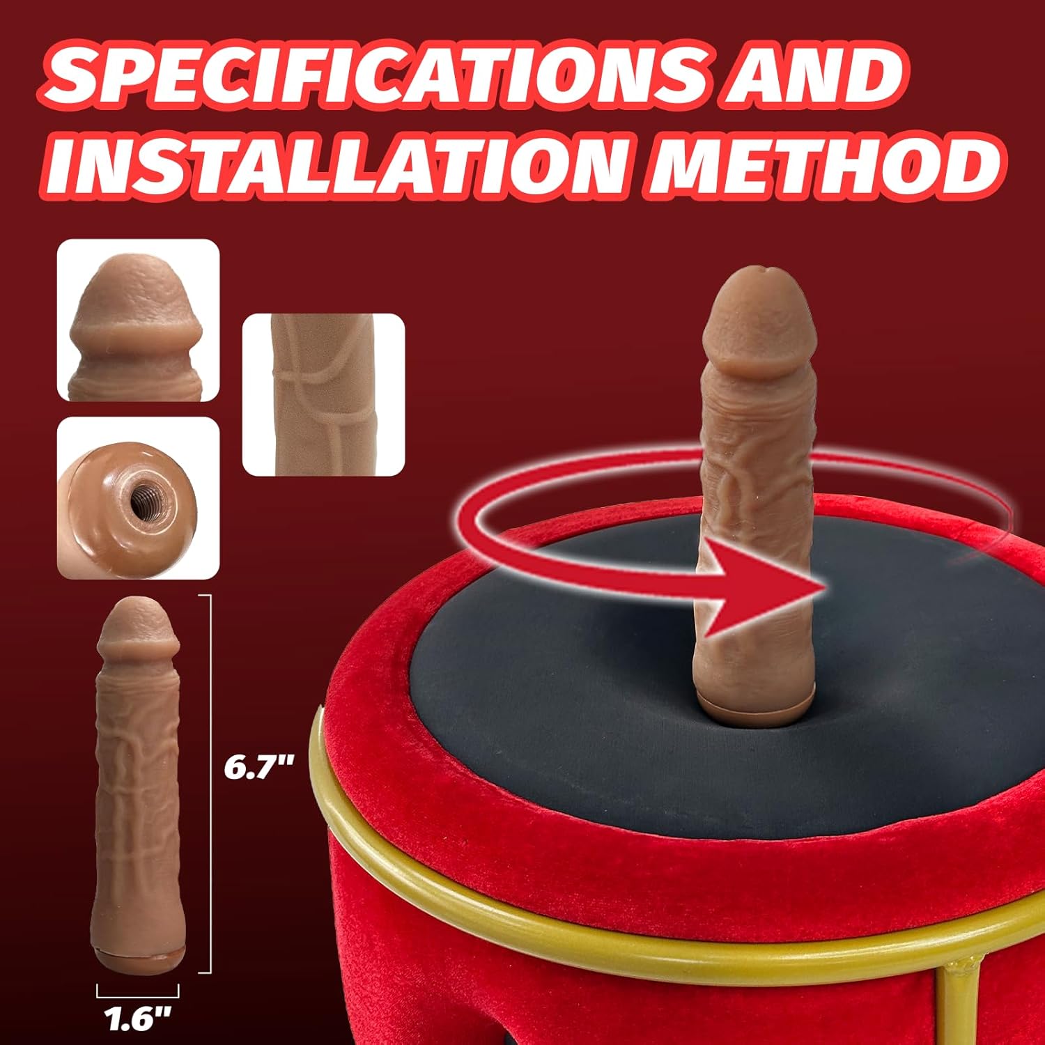 Red Seat Dildo Machine Chair Massage Seat - Lurevibe